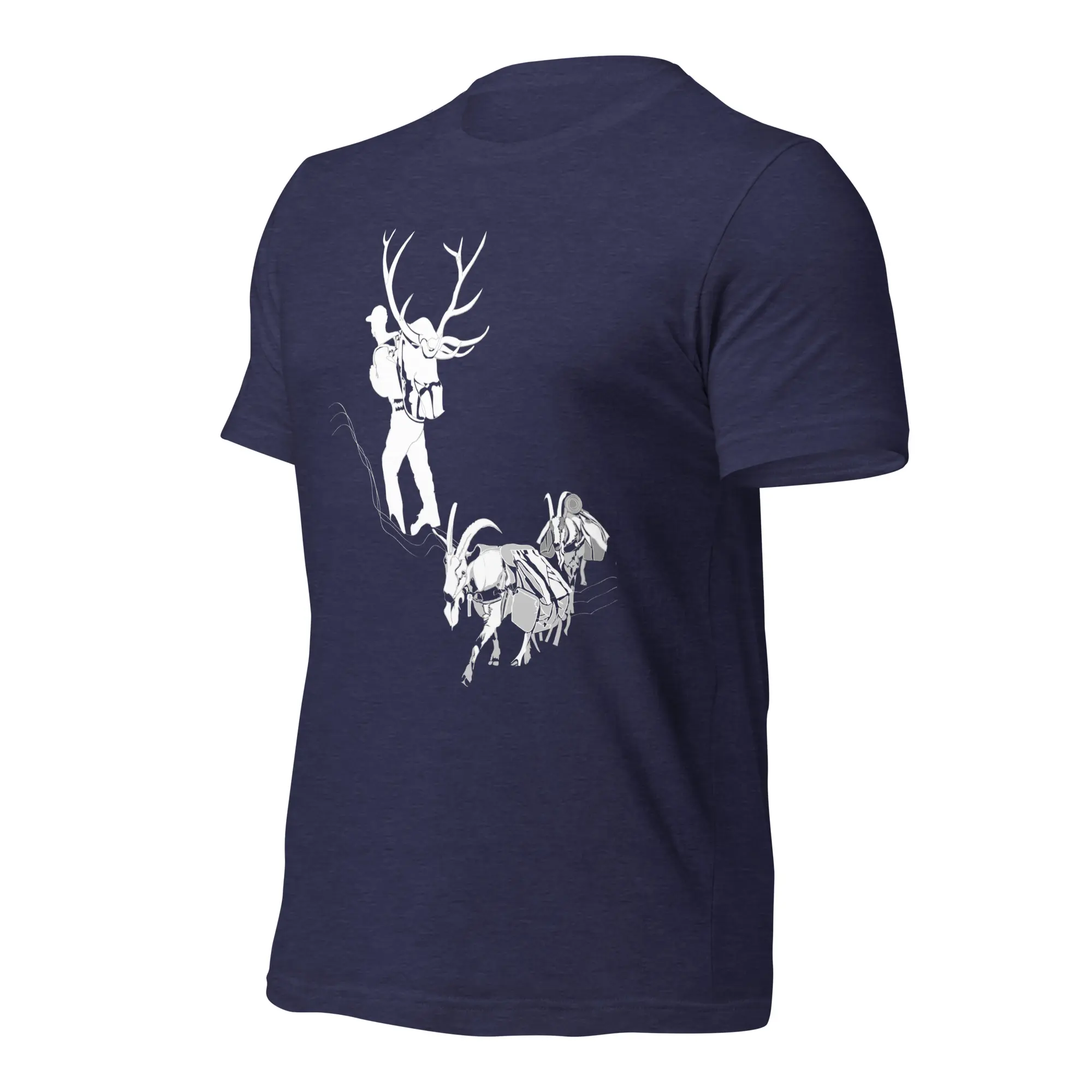 unisex-staple-t-shirt-heather-midnight-navy-left-front-674f50852129e - Packgoats.com